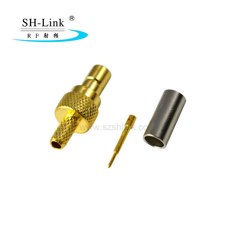 Coaxial SMB connector male to RG174,gold plating